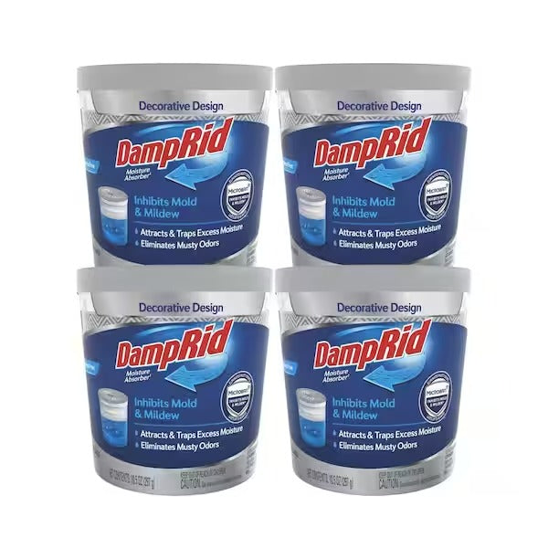 DampRid 10.5 oz. Fragrance Free Refillable Moisture Absorber - 4-Pack Case