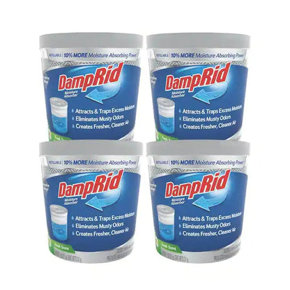 DampRid 11 oz. Fresh Scent Refillable Moisture Absorber – Decorative Design – 4-Pack
