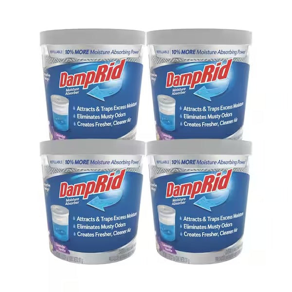 DampRid 11 oz. Lavender Vanilla Refillable Moisture Absorber (4-Pack Case)