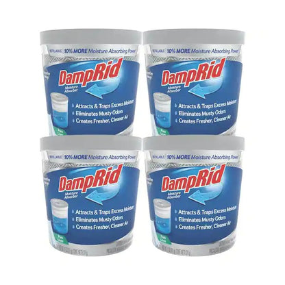 DampRid Refillable Moisture Absorber - 11 oz Pure Linen (4-Pack Bundle)
