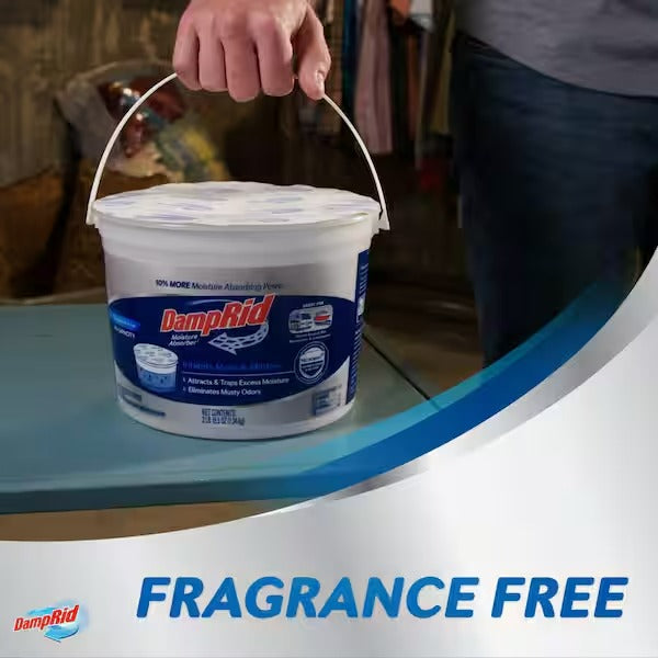 DampRid Hi-Capacity Moisture Absorber Bucket (4 lb. 15.5 oz.) – Fragrance Free - 2