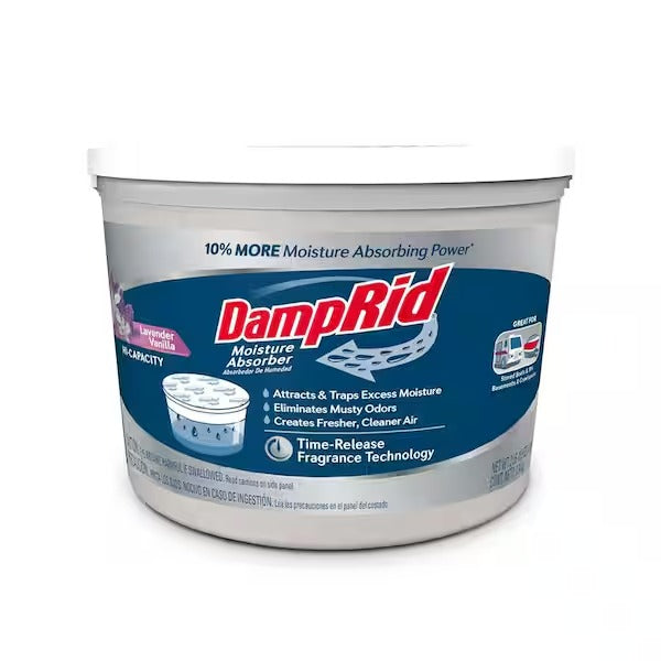 DampRid Hi-Capacity Moisture Absorber Bucket (4 lb. 15.5 oz.) – Lavender Vanilla