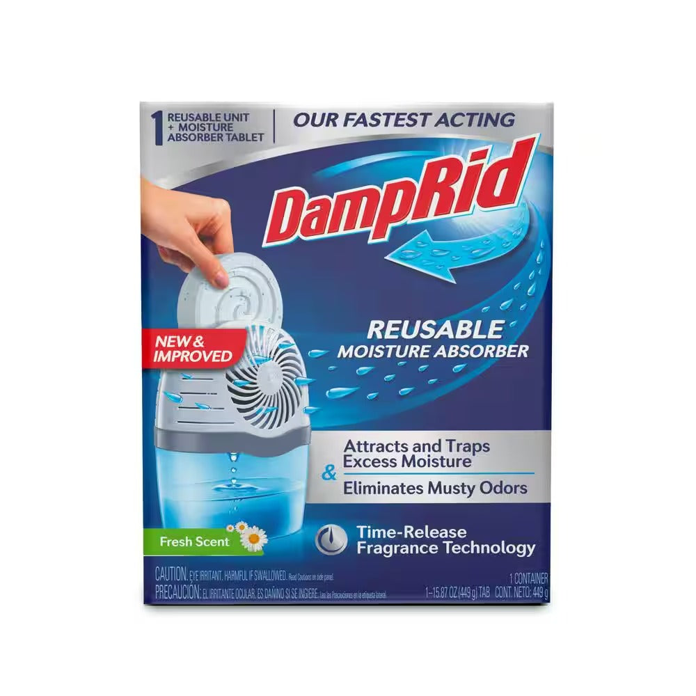 DampRid 360° Pro-Series Moisture Absorber - High-Speed Airflow Starter Kit